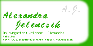 alexandra jelencsik business card